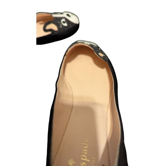Kate Spade Women’s 8M Black White French Bulldog Boston Terrier Ballet Flats - Picture 10 of 15